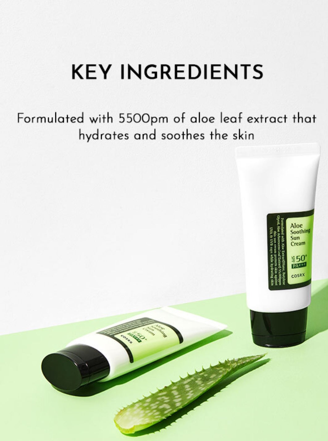 COSRX, Aloe Soothing Sun Cream SPF50+/ PA+++