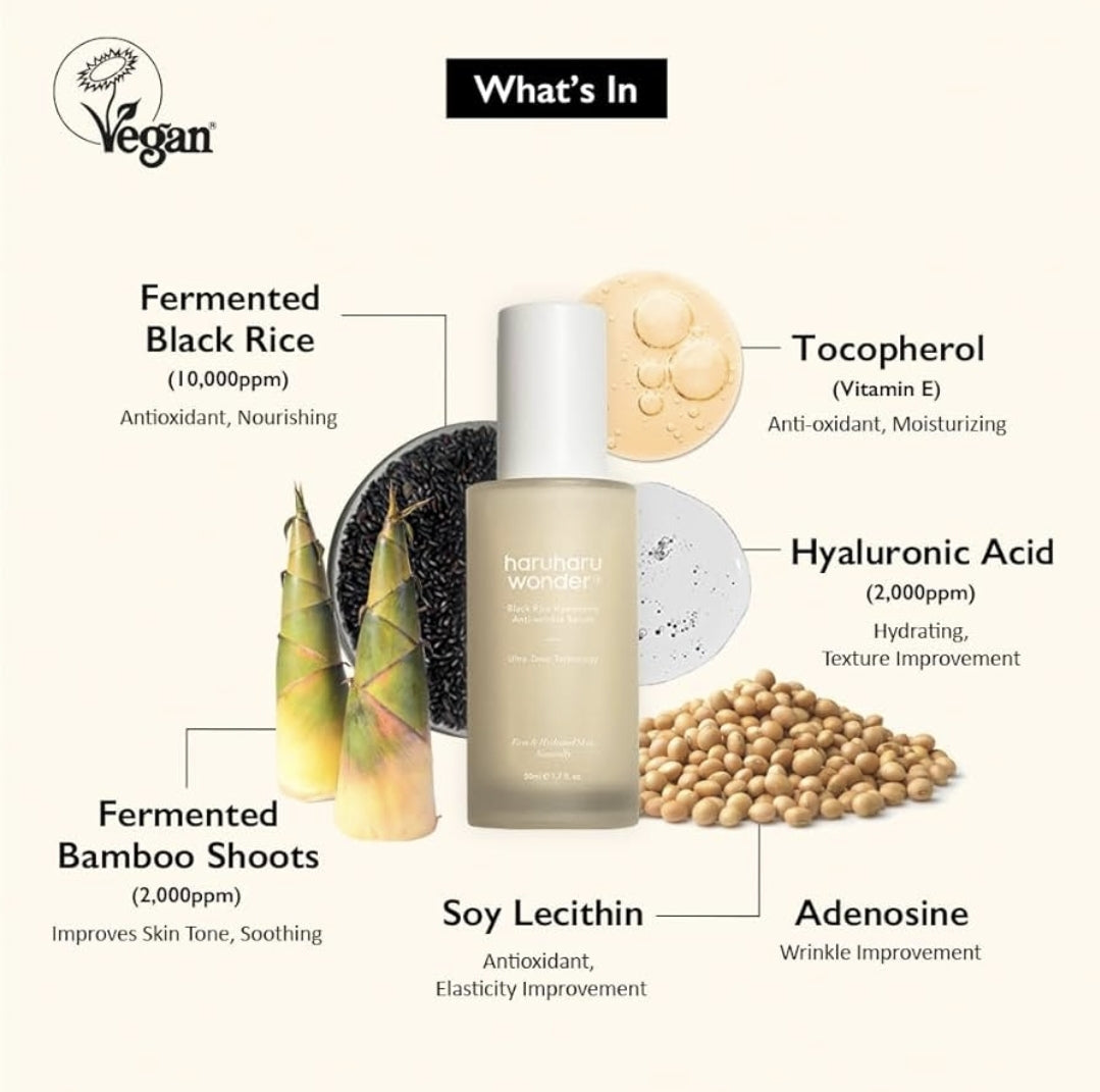 Haruharu Wonder, Black Rice Hyaluronic Anti-Wrinkle Serum